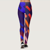 Stijlvolle diagonale geometrische - leggings (Achterkant)