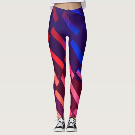 Stijlvolle diagonale geometrische - leggings (Voorkant)
