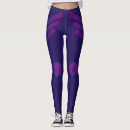 Stijlvolle diagonale lijnen op indigoblauw leggings