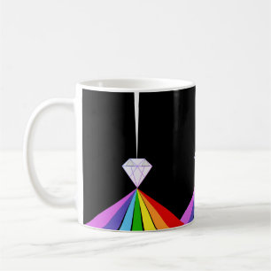 Stijlvolle diamant en regenboog koffiemok