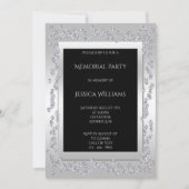 Stijlvolle diamanten zilveren herdenkingsfeest kaart (Voorkant)