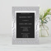 Stijlvolle diamanten zilveren herdenkingsfeest kaart (Staand voorkant)