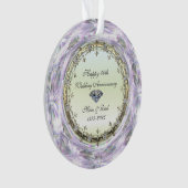 Stijlvolle Diamonds 50ste bruiloft Jubileum Ornament (voorkant)