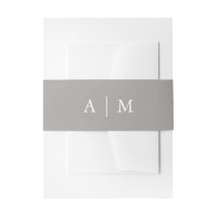 Stijlvolle Diep Grijs Bruiloft Monogram