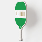 Stijlvolle dikke groene witte PICKLEBALL strepen t Paddle (Links)