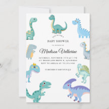 Stijlvolle Dinosaur Baby Shower Wit