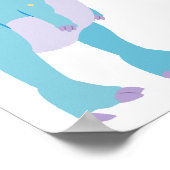 Stijlvolle Dinosaur Baby Shower Wit Poster (Hoek)