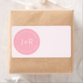 Stijlvolle DIY-koppels monogram & bewerkbaar Etiket (Insitu)