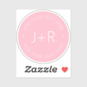 Stijlvolle DIY-koppels monogram & bewerkbaar Sticker (Vel)