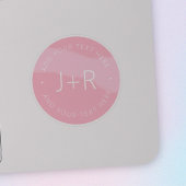 Stijlvolle DIY-koppels monogram & bewerkbaar Sticker