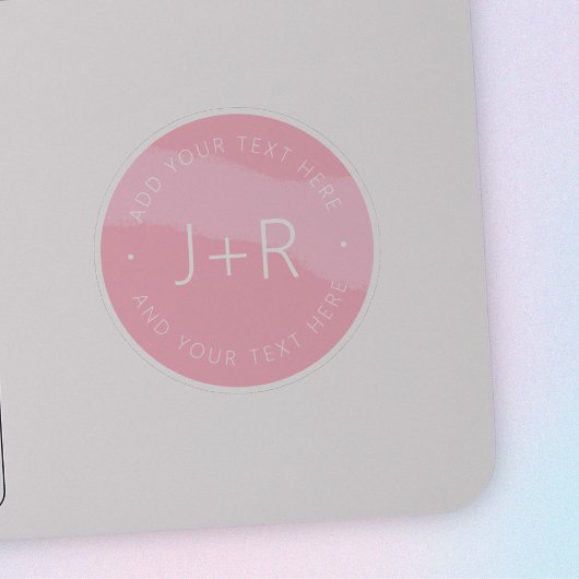 Stijlvolle DIY-koppels monogram & bewerkbaar Sticker