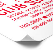 Stijlvolle DJ, Club Event Adverteren Poster (Hoek)