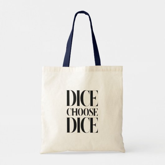 Stijlvolle dobbelstenen Canvas tas, dobbelstenen t Tote Bag (Achterkant)