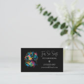 Stijlvolle Dog Pet Grooming Service Visitekaartje (Staand voorkant)