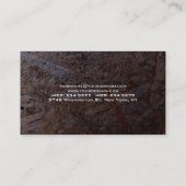 Stijlvolle donkere bruine houtextuur Professional Visitekaartje (Achterkant)