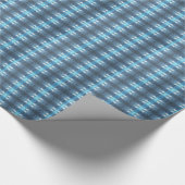 Stijlvolle donkere en lichte blauwe diamanten cadeaupapier (Hoek)