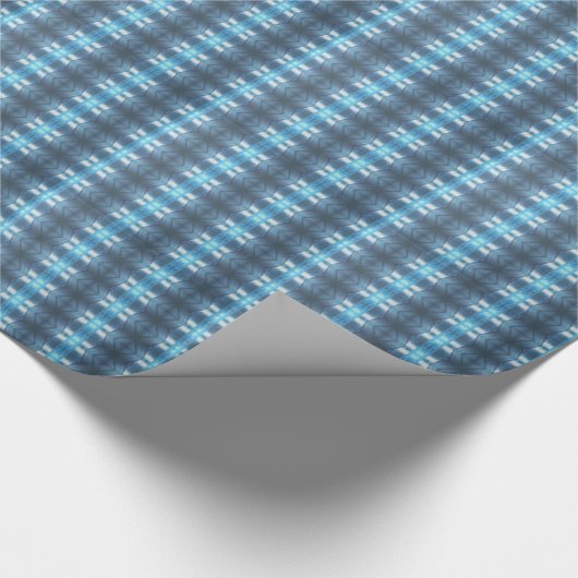 Stijlvolle donkere en lichte blauwe diamanten cadeaupapier (Hoek)