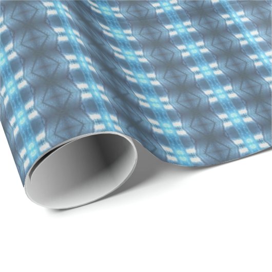 Stijlvolle donkere en lichte blauwe diamanten cadeaupapier (Rol Hoek)