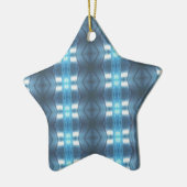 Stijlvolle donkere en lichte blauwe diamanten keramisch ornament (Links)