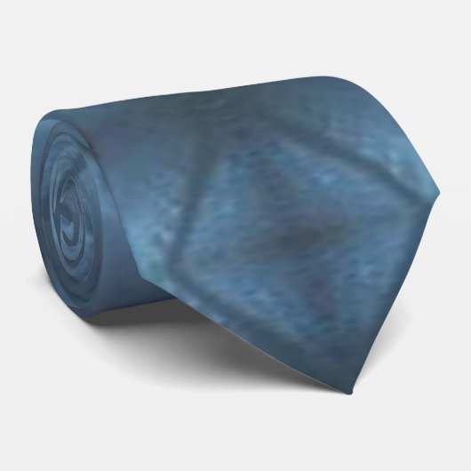 Stijlvolle donkere en lichte blauwe diamanten stropdas (Opgerold)