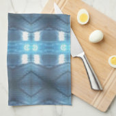 Stijlvolle donkere en lichte blauwe diamanten theedoek (Quarter Fold)