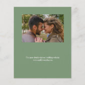 Stijlvolle, donkere, groene begroting bespaart de  (Achterkant)