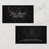 Stijlvolle, donkere Visitekaartjes van Damask Make (Voorkant / Achterkant)