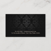Stijlvolle, donkere Visitekaartjes van Damask Make (Achterkant)