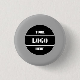 Stijlvolle donkergrijze aanpasbare ronde pinback button 3,2 cm