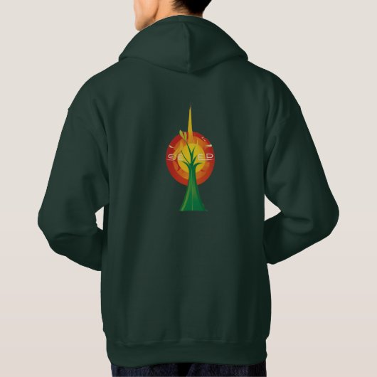 "Stijlvolle donkergroene T-shirt hoodie - comforta (Achterkant)