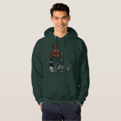 "Stijlvolle donkergroene T-shirt hoodie - comforta (Voorkant volledig)
