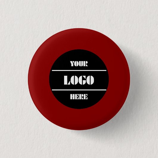 Stijlvolle donkerrode aanpasbare ronde pinback kno button 3,2 cm (Voorkant)