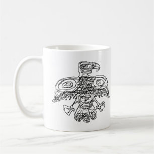 Stijlvolle doodle van Native American Bird Koffiemok