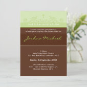 STIJLVOLLE DOOP NODIGT UIT:: elegant 1P Kaart (Staand voorkant)