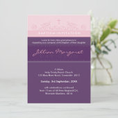 STIJLVOLLE DOOP NODIGT UIT:: elegant 2P Kaart (Staand voorkant)