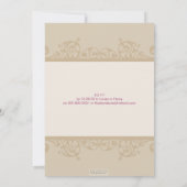 STIJLVOLLE DOOP NODIGT UIT:: elegant 4P Kaart (Achterkant)