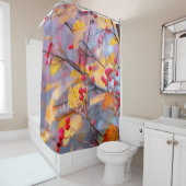 Stijlvolle doornbessen in het najaar douchegordijn (In situ)