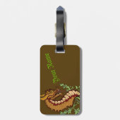 Stijlvolle draak bagagelabel (Achterkant verticaal)