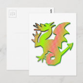 Stijlvolle draak briefkaart (Voorkant / Achterkant)