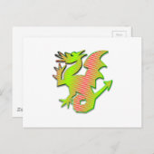 Stijlvolle draak briefkaart (Voorkant / Achterkant)