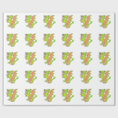 Stijlvolle draak cadeaupapier (Vlak)