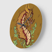 Stijlvolle draak grote klok (Hoek)