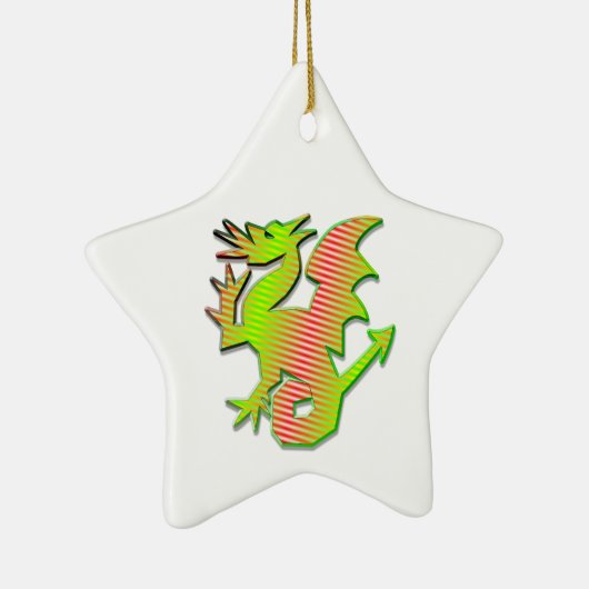 Stijlvolle draak keramisch ornament (Rechts)