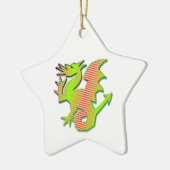 Stijlvolle draak keramisch ornament (Links)