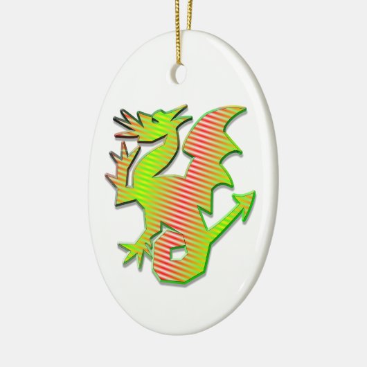 Stijlvolle draak keramisch ornament (Links)