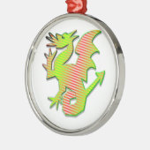 Stijlvolle draak metalen ornament (Links)