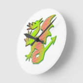 Stijlvolle draak ronde klok (Hoek)