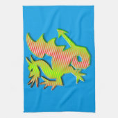 Stijlvolle draak theedoek (Verticaal)