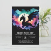 Stijlvolle Dragon Birthday Kaart (Staand voorkant)