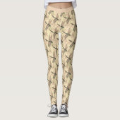 Stijlvolle Dragonfly Pattern Yoga Workout Leggings (Voorkant)